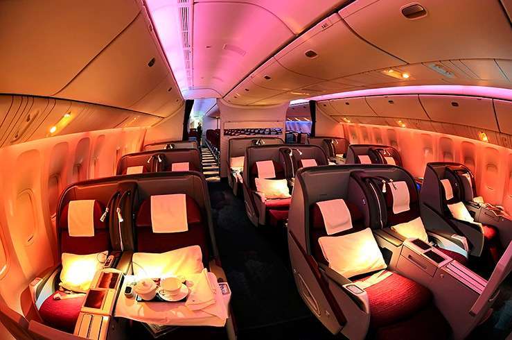 Бизнес-класс Qatar Airways на Boeing 777-200LR