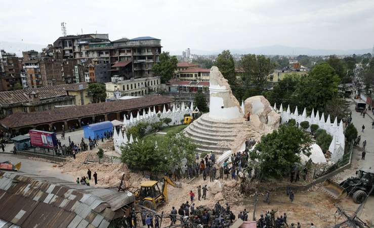 Землетрясение в Непале: Дхарахара 