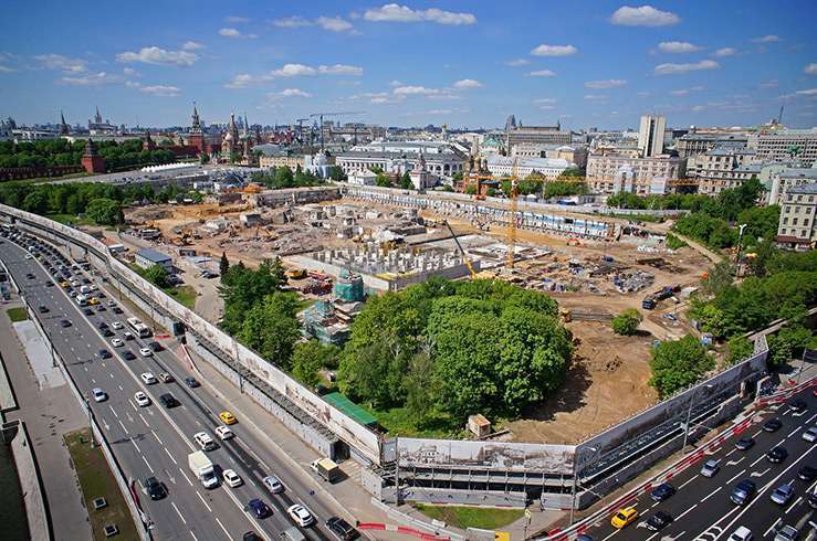 Рельефные работы в «Зарядье» завершатся в 2017 году — Собянин