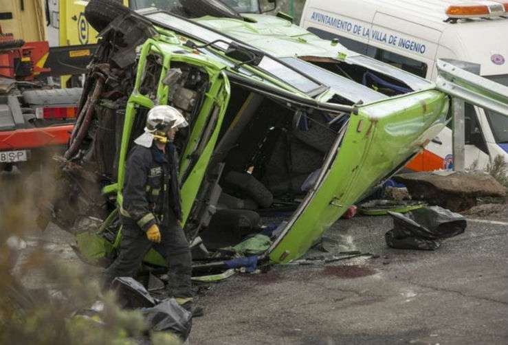 Авария автобуса на Гран-Канарии: 1 погибший, 17 раненых
